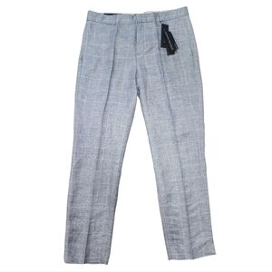 Banana Republic Linen Plaid Blue NWT trousers 10L